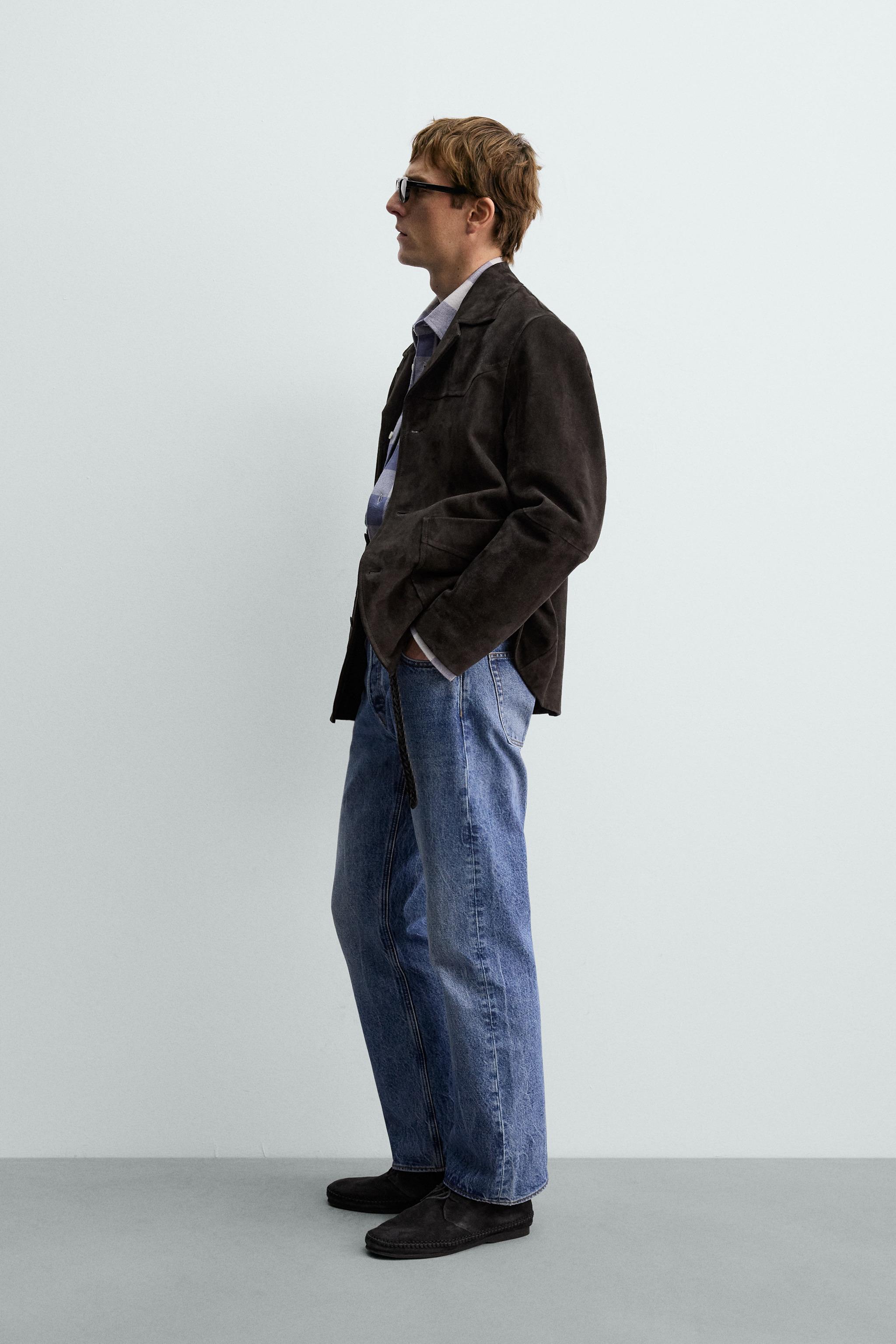 SUEDE LEATHER OVERSHIRT AARON LEVINE X ZARA